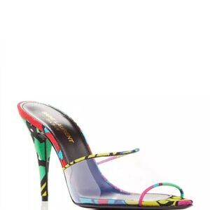 Brand new Saint Laurent
Women's Lolita Transparent High Heel Slide Sandal sz 8.5